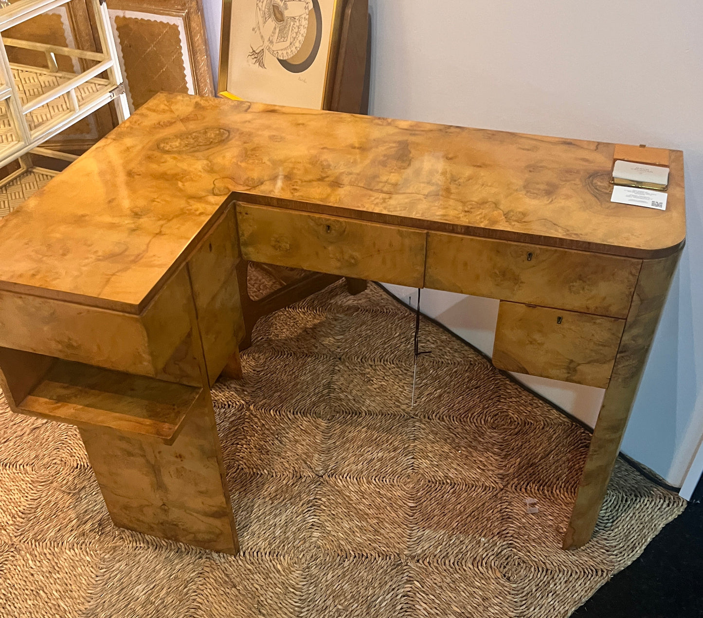 Bespoke Art Deco Walnut Writing/Dressing table. 1934.
