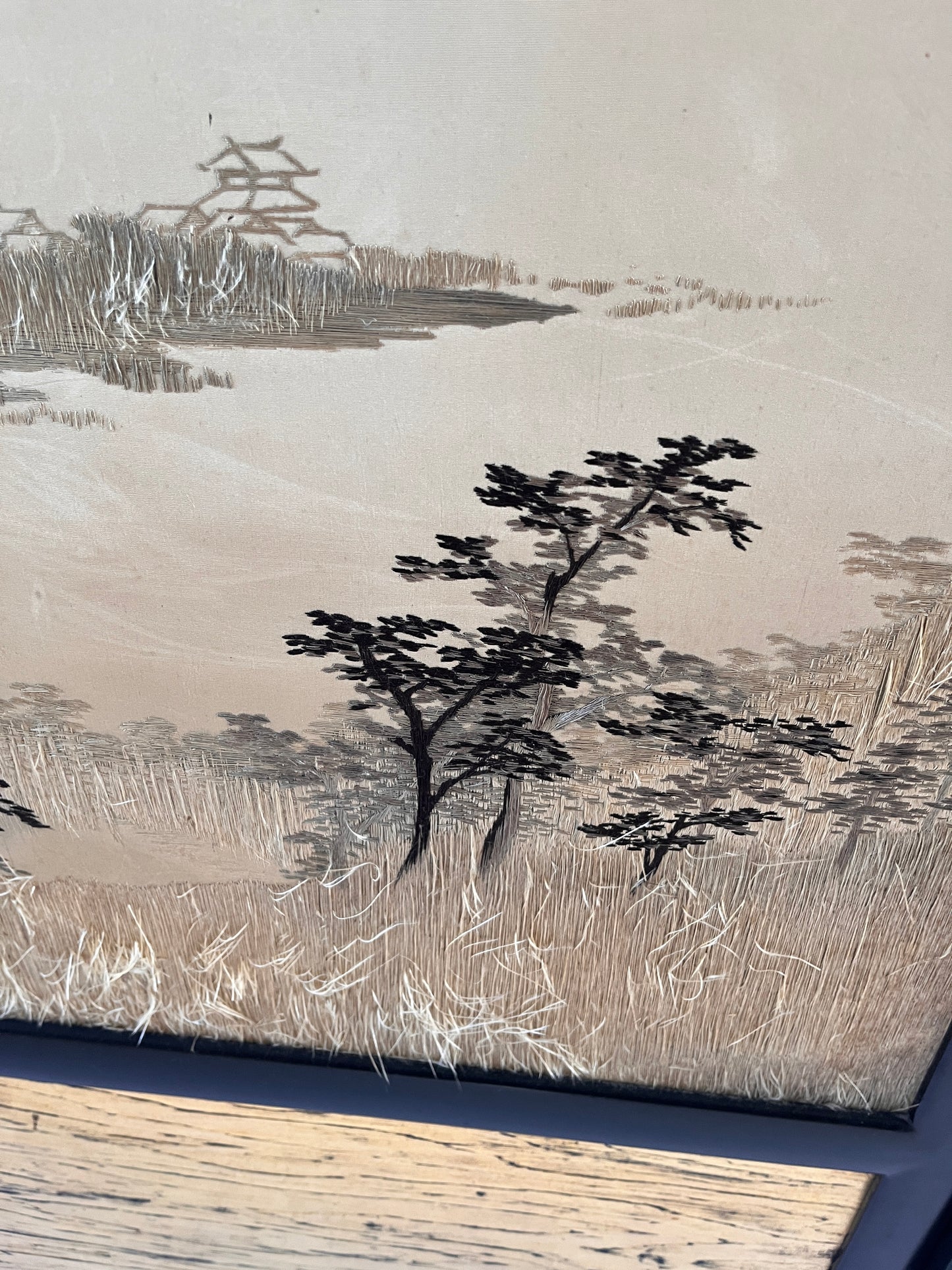 Set of Four Japanese Embroidered Silk Panels (1850-1880)