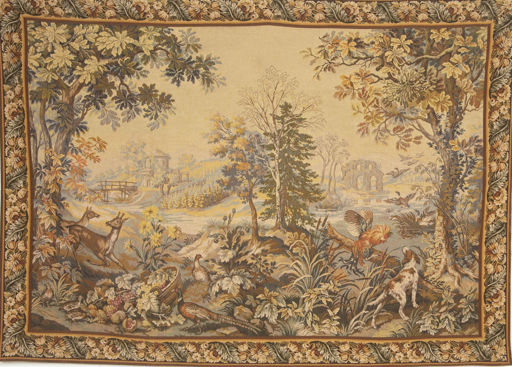 Large Vintage French Tapestry, Paris C 1960.