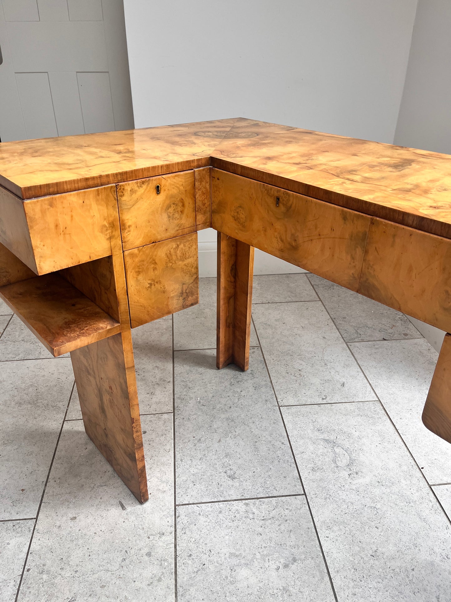 Bespoke Art Deco Walnut Writing/Dressing table. 1934.