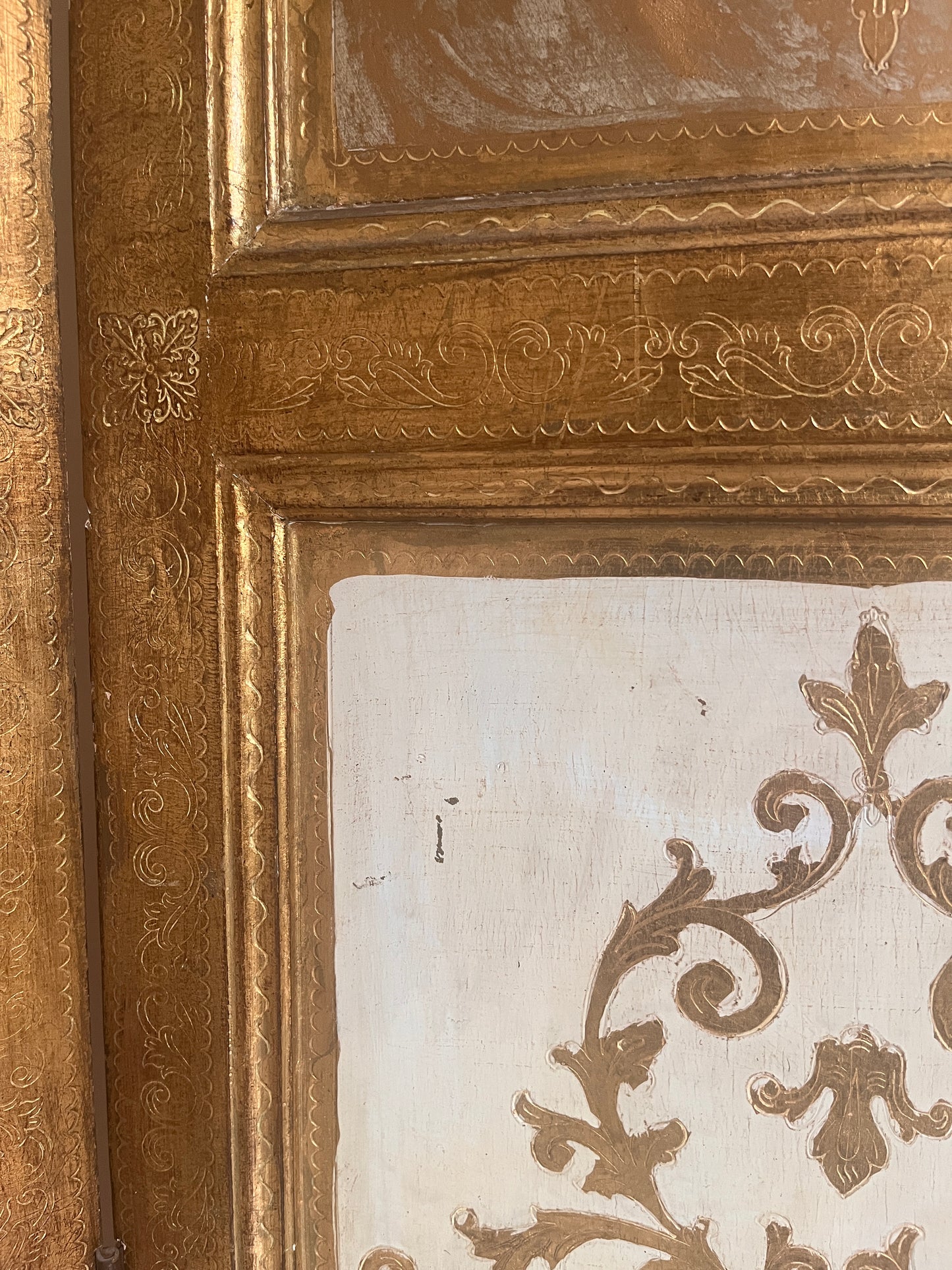 Mid-century Florentine Folding Screen, circa 1960s.