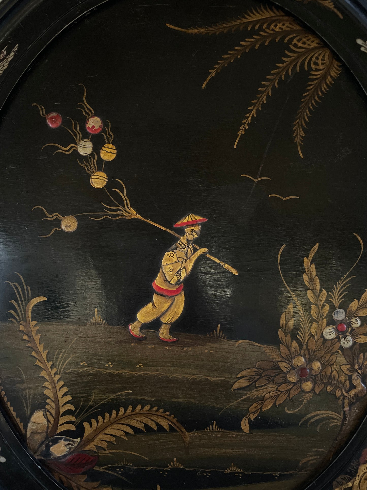 Pair of Chinoiserie Lacquered Panels