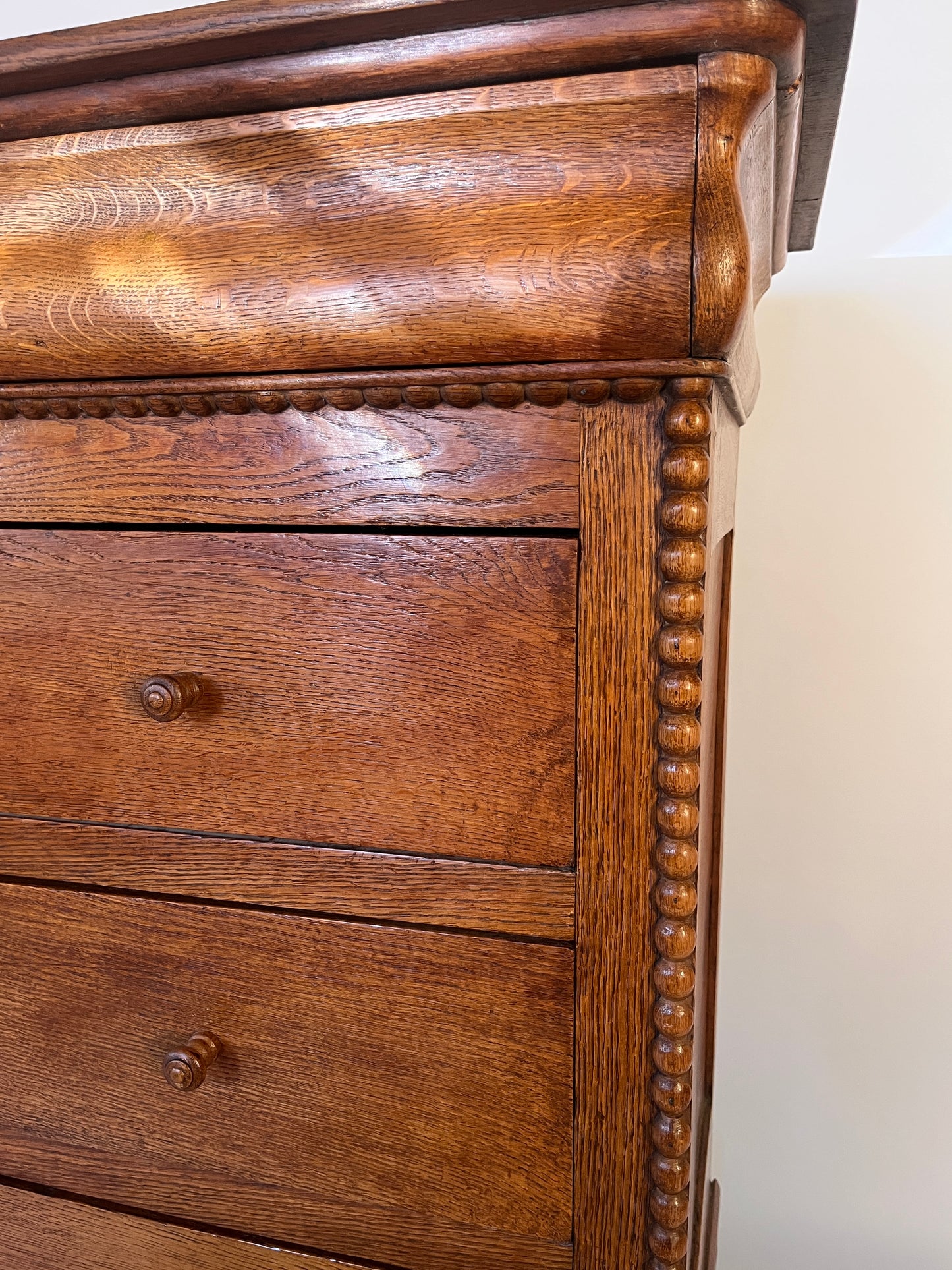 ON HOLD French Chest of Drawers with Bobbin Decoration