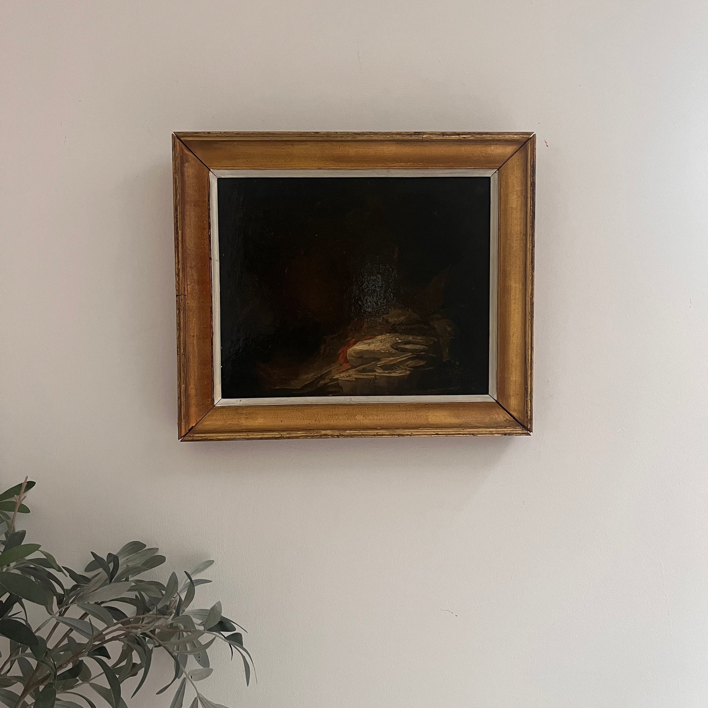 19th Century French Still Life Oil on Board