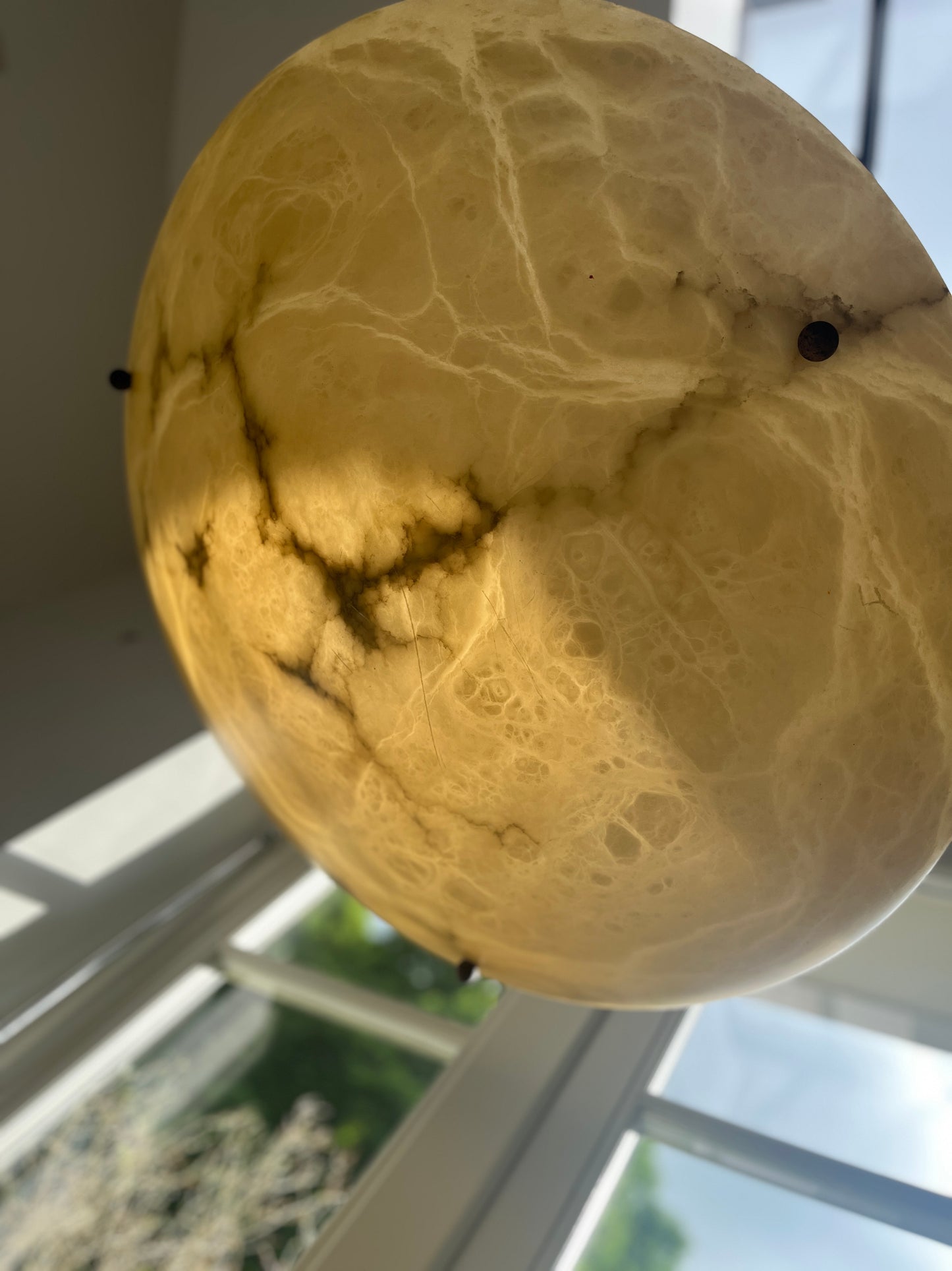 ON HOLD Magnificent Alabaster Plafonnier
