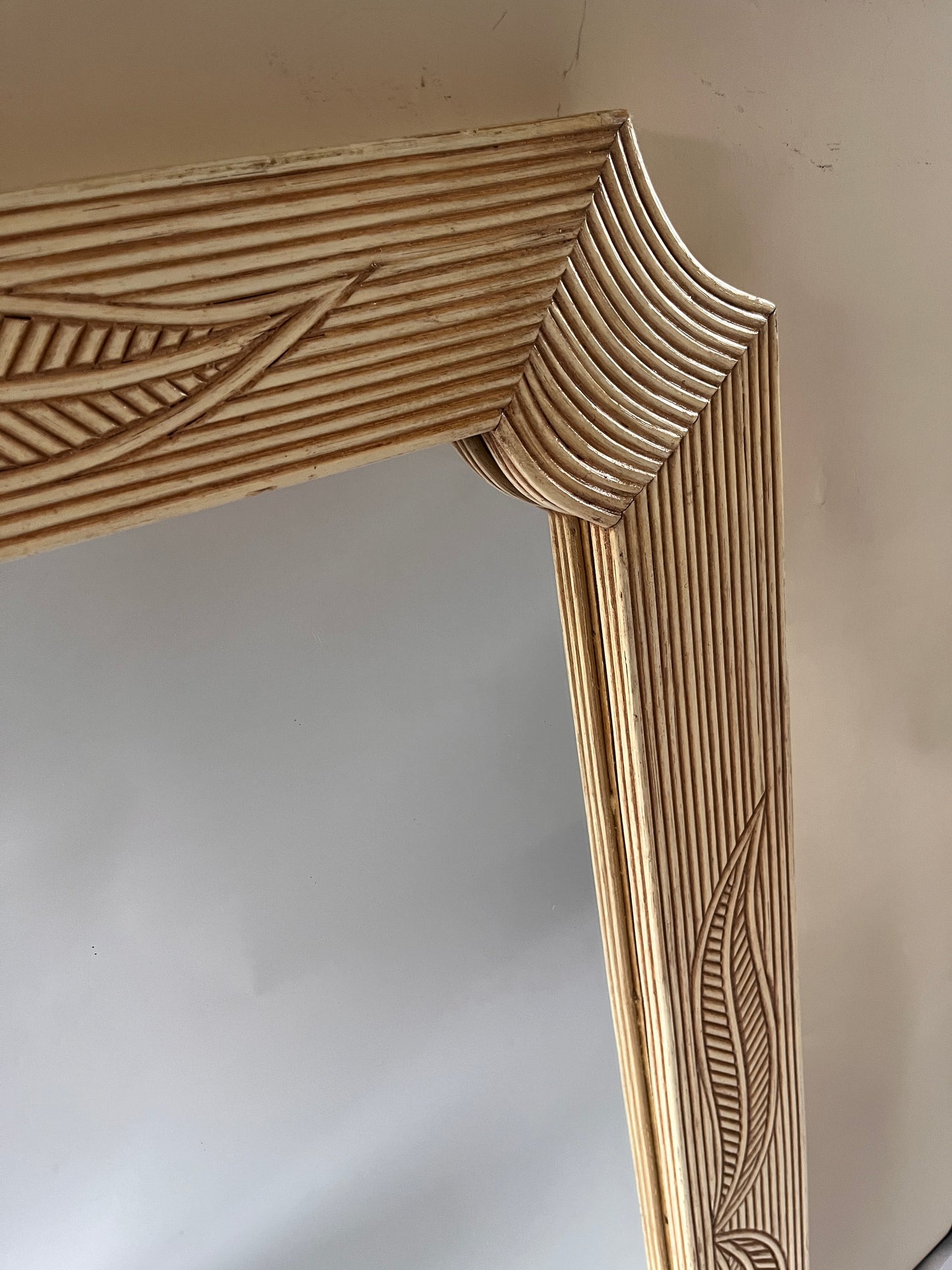 Large French Pencil Reed Mirror