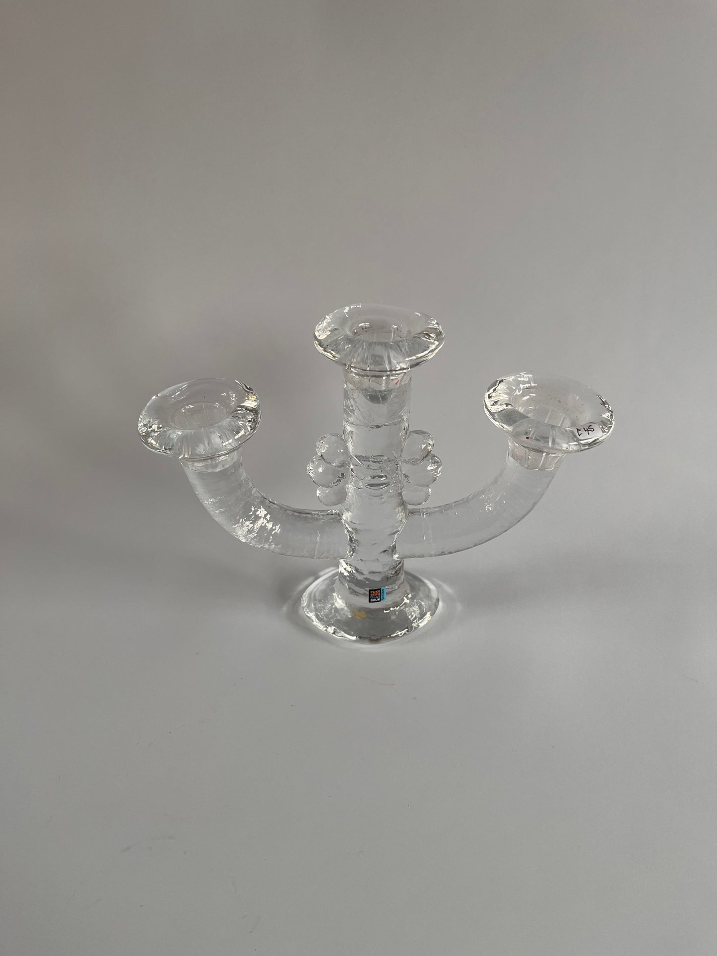 Swedish Glass Candelabra By Staffan Gellerstedt