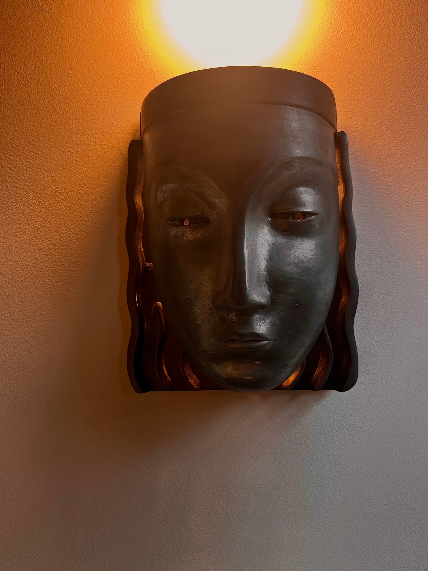 Striking Pair of Art Deco Revival Wall Lights.