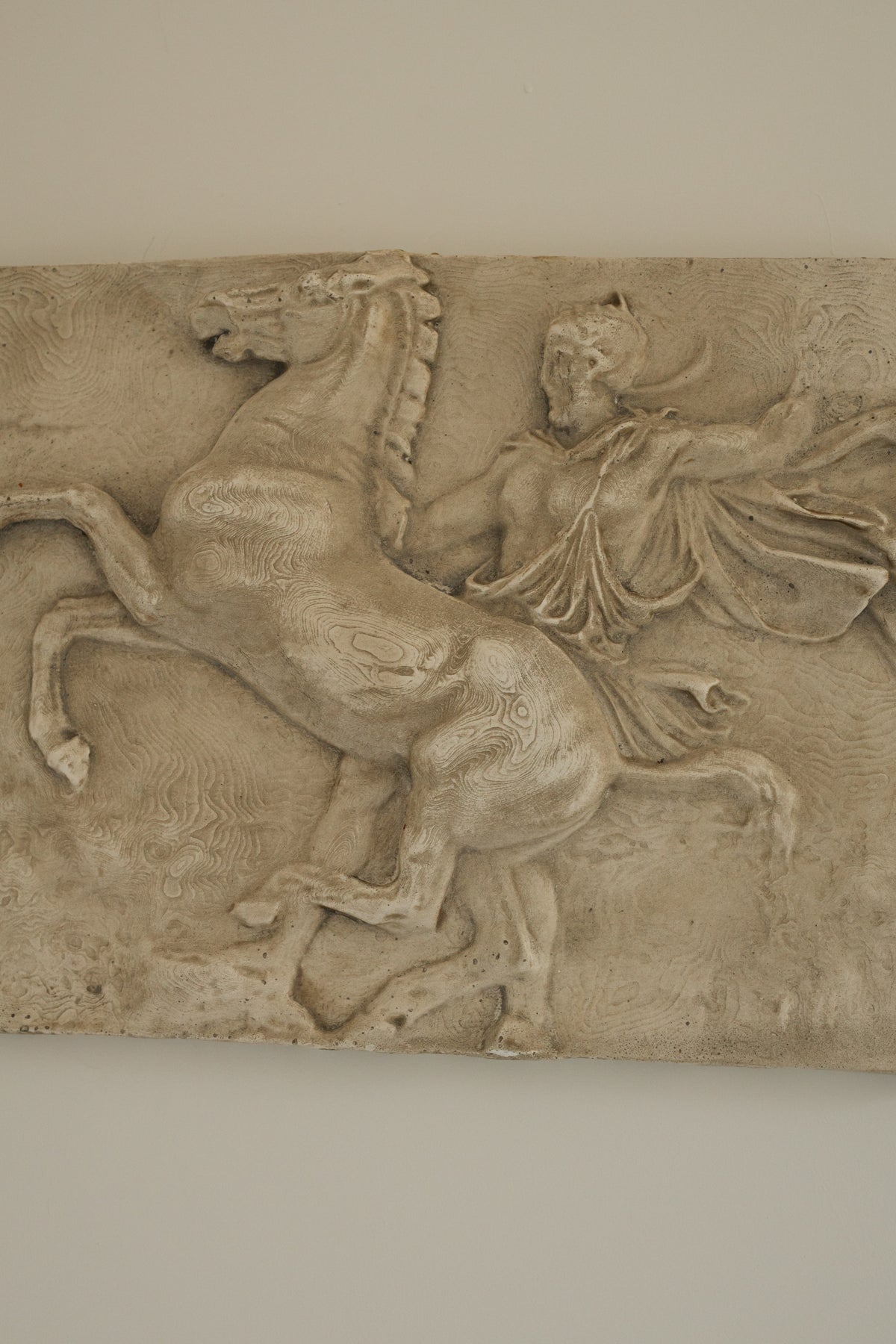 The Restless Stallion Bas-Relief Wall Sculpture