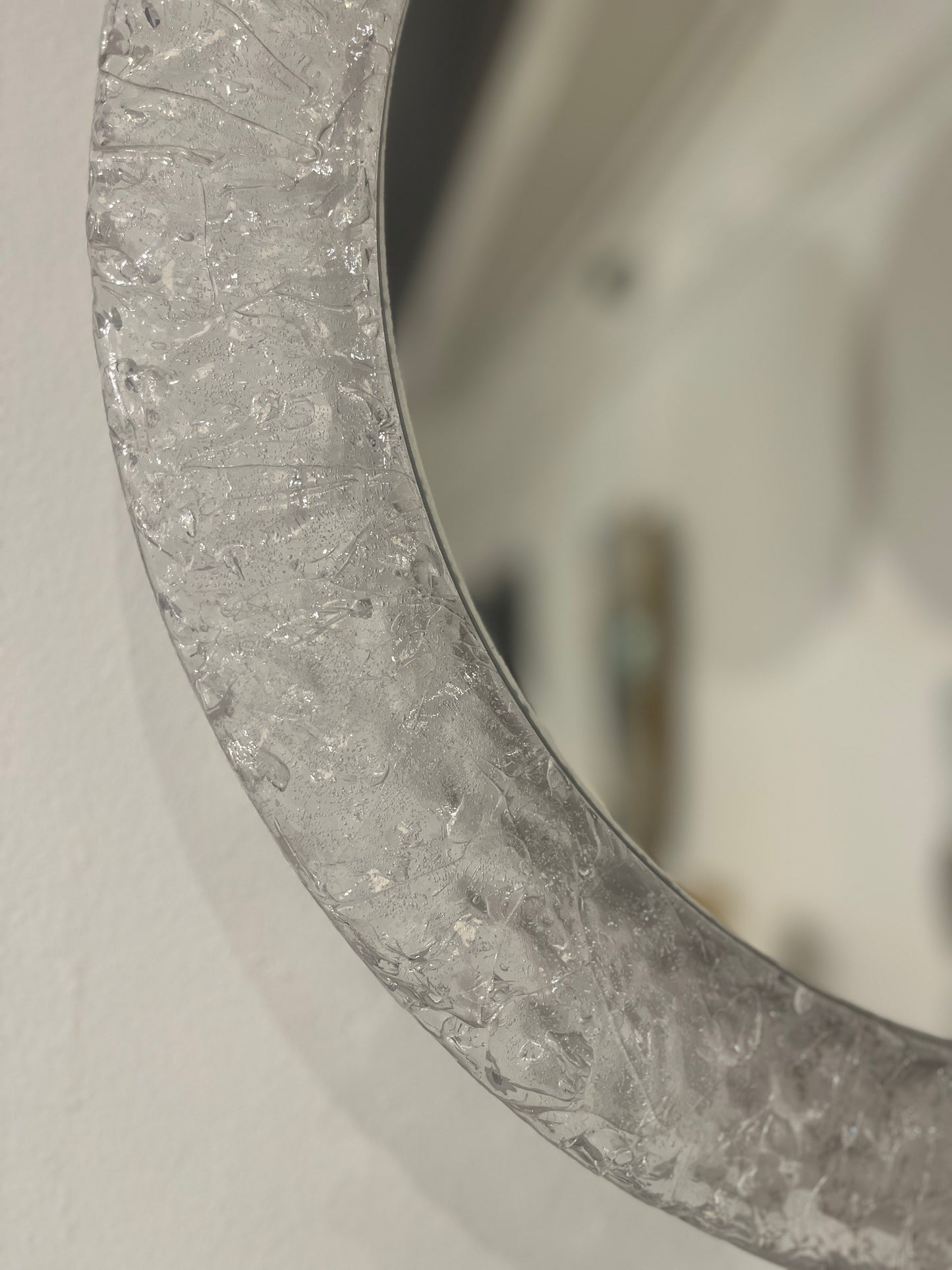 Mid-Century Lucite Framed "Ice" Mirror - Germany C 1960