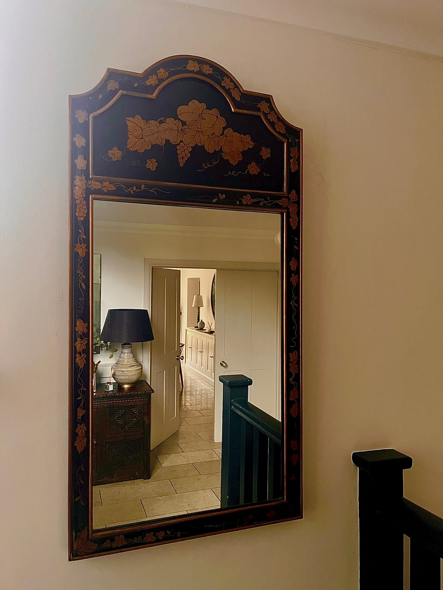 Chinoiserie Lacquered Wall Mirror