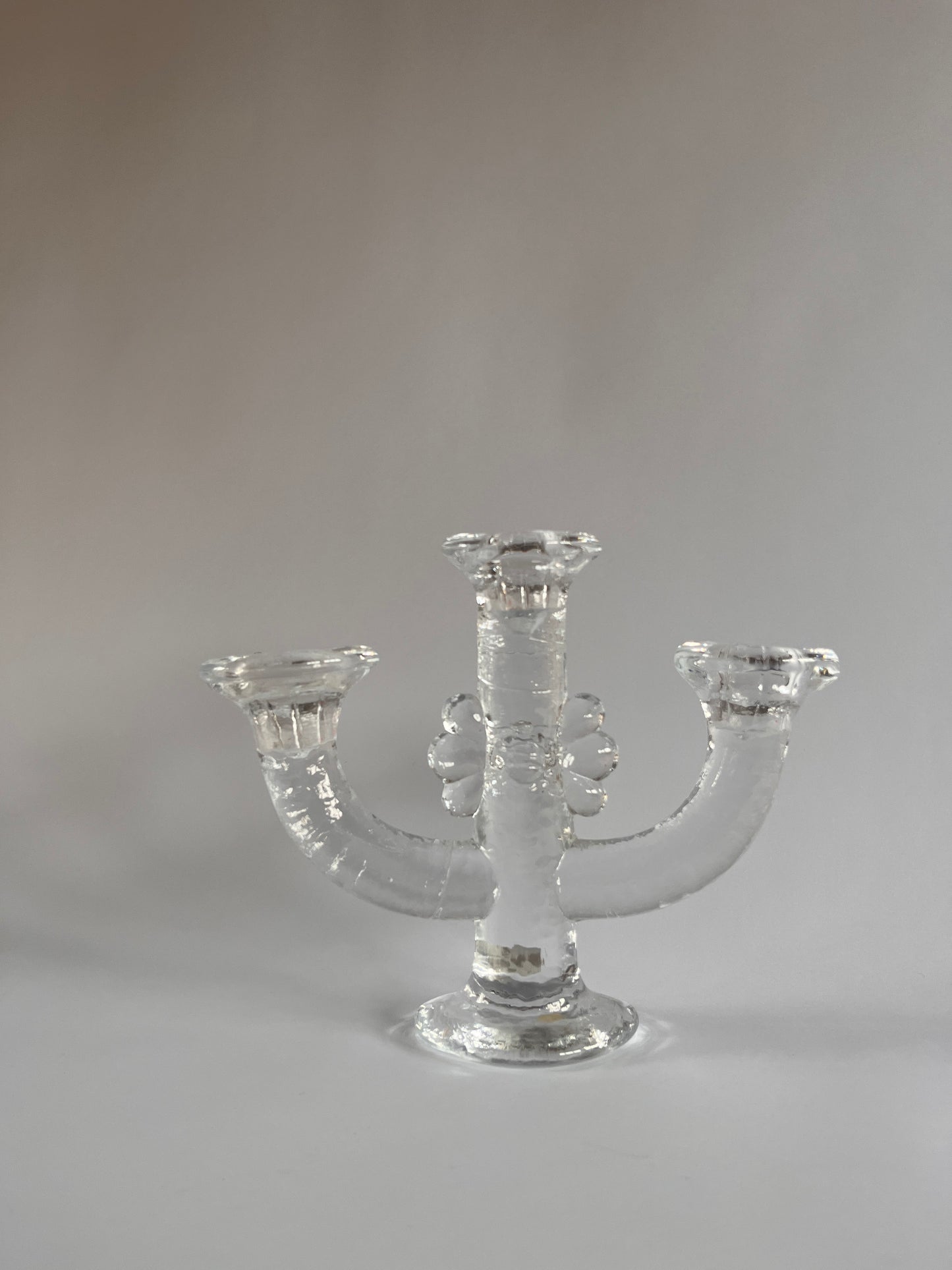 Swedish Glass Candelabra By Staffan Gellerstedt