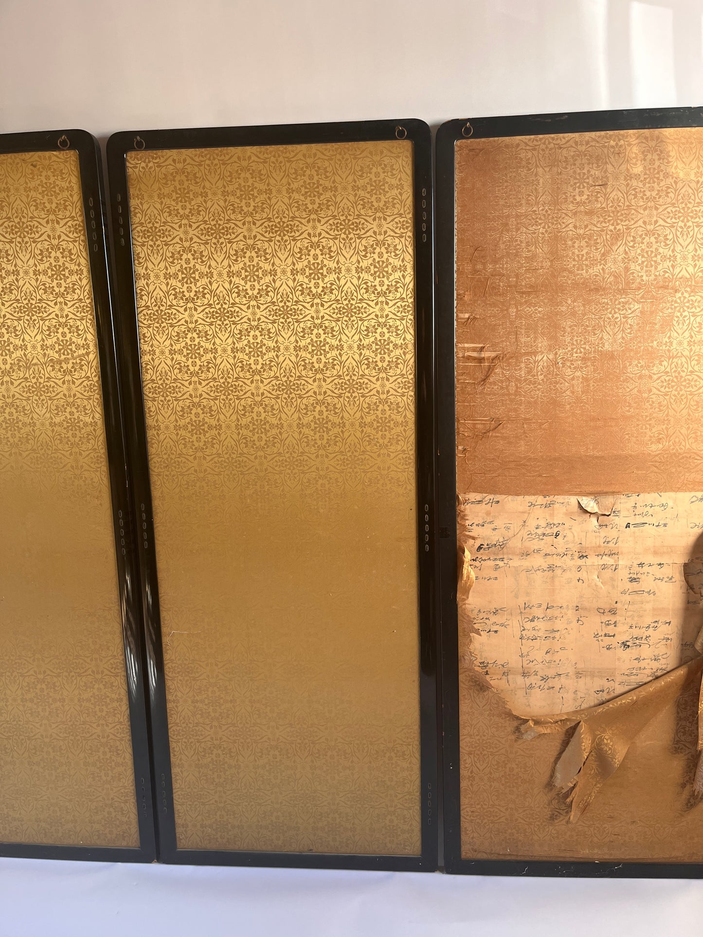 Set of Four Japanese Embroidered Silk Panels (1850-1880)