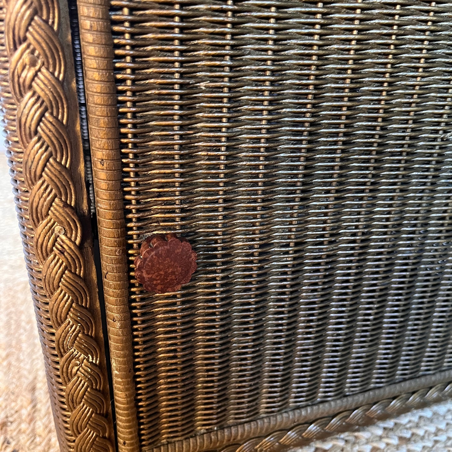 Pair of Mid-Century Woven Cabinets By Lloyd Loom