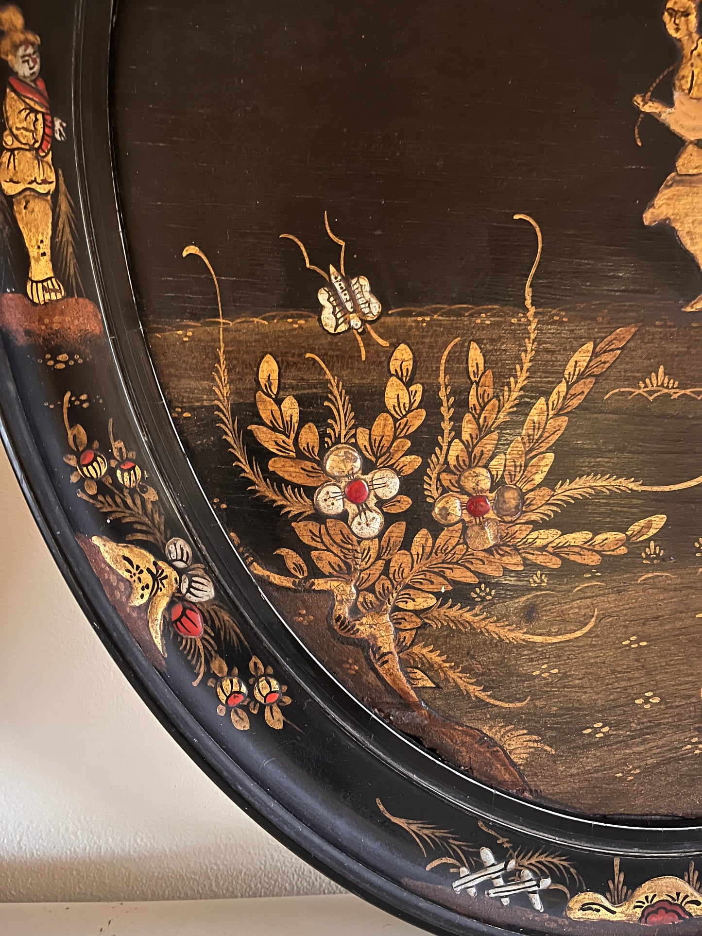 Pair of Chinoiserie Lacquered Panels
