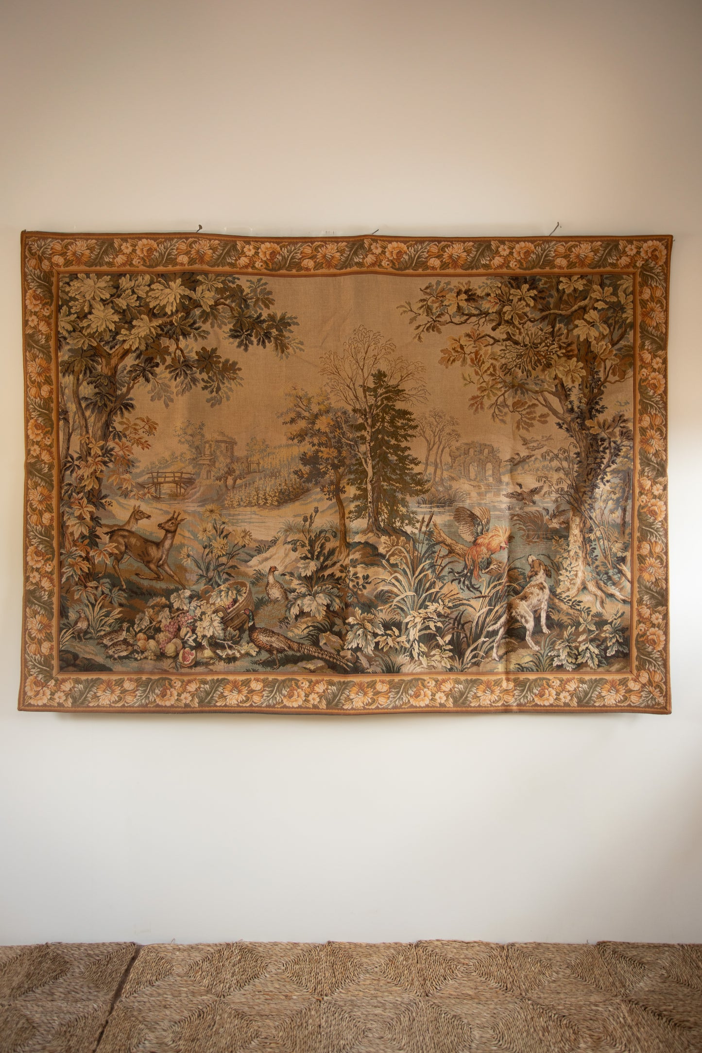 Large Vintage French Tapestry, Paris C 1960.