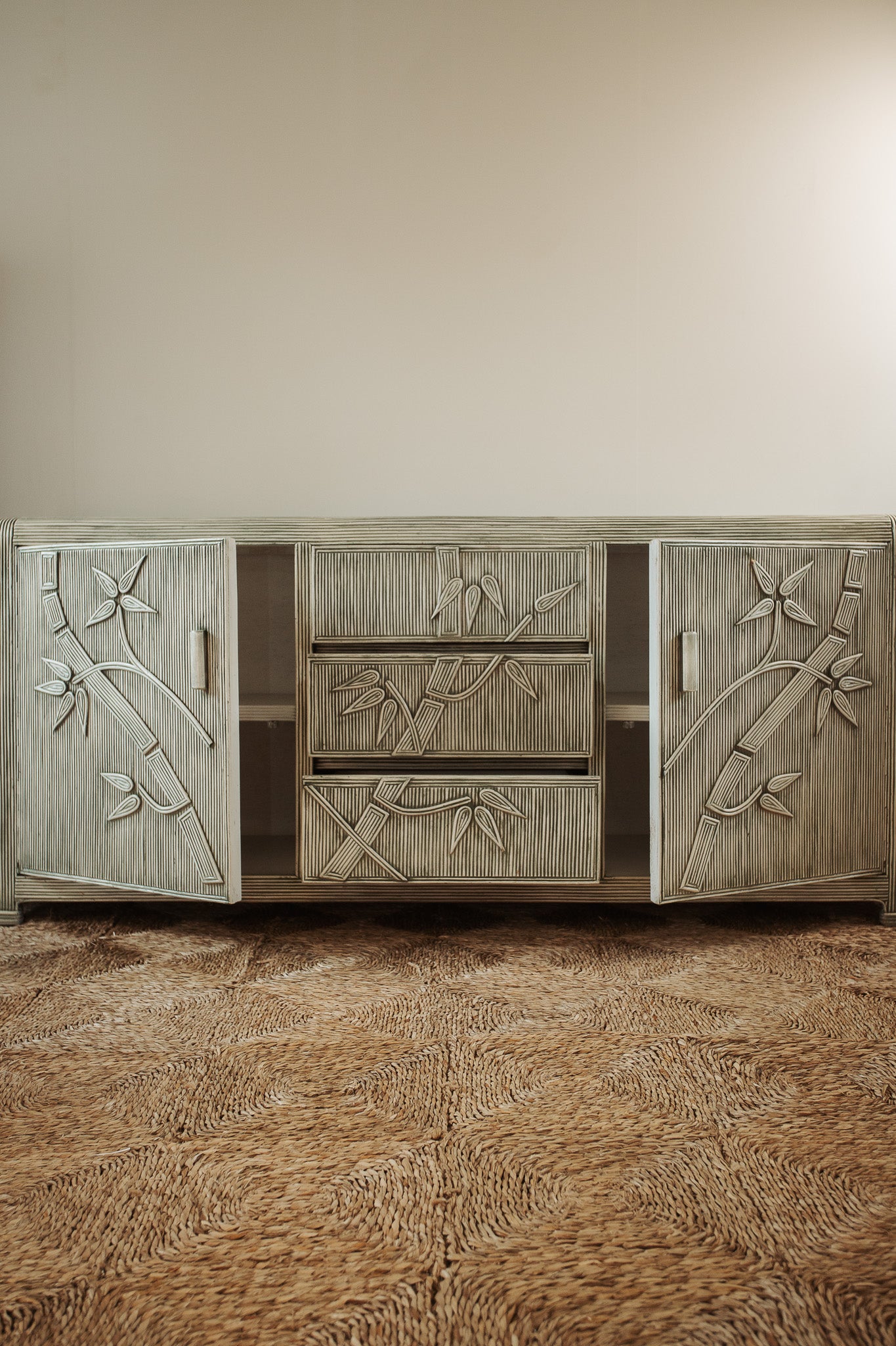 1970s Pencil Reed Sideboard atr Vivai del Sud