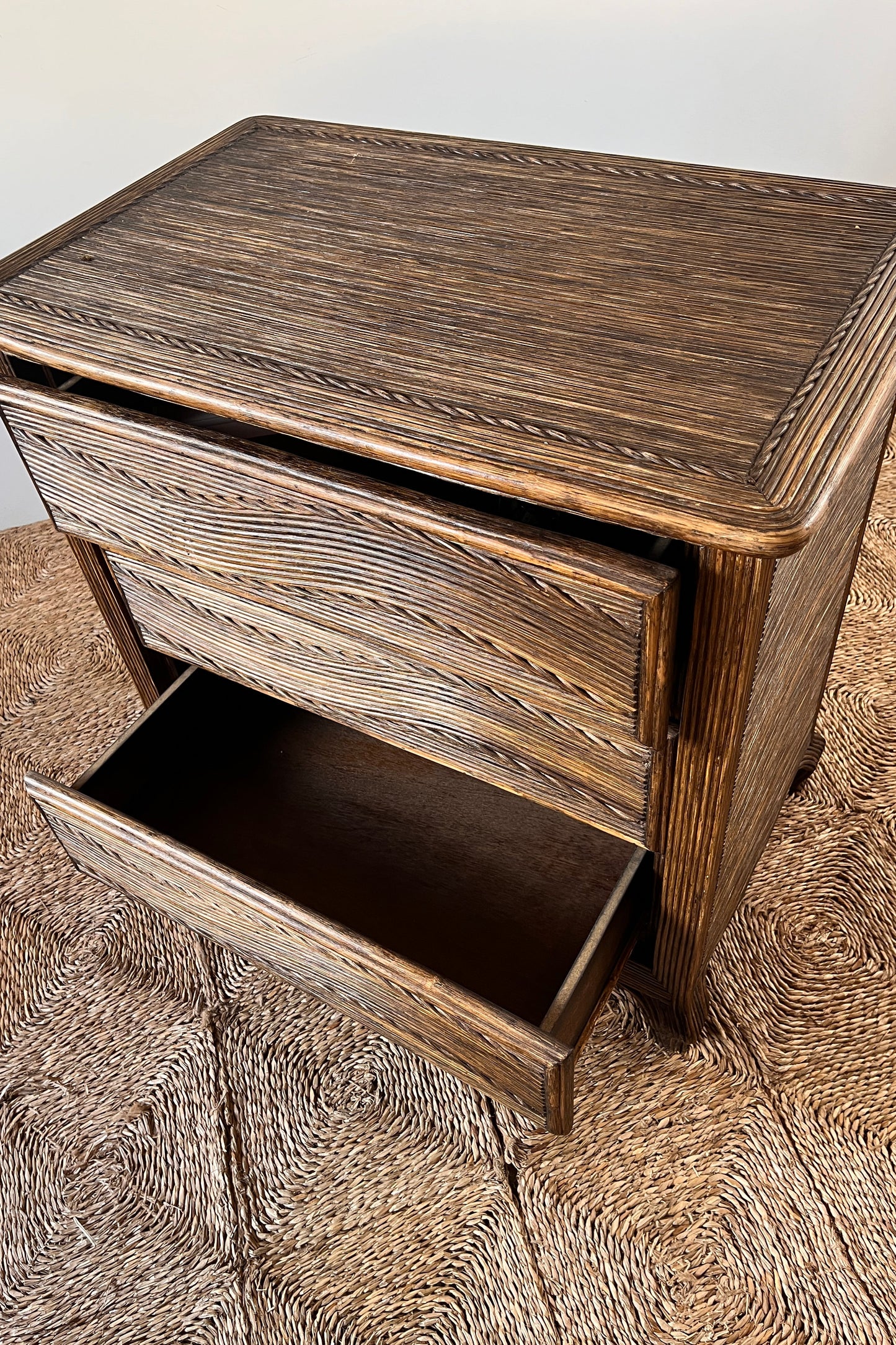 French Pencil Reed Chest C. 1970