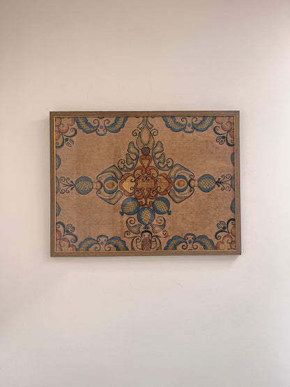 Framed 18th Century Swedish Embroidery