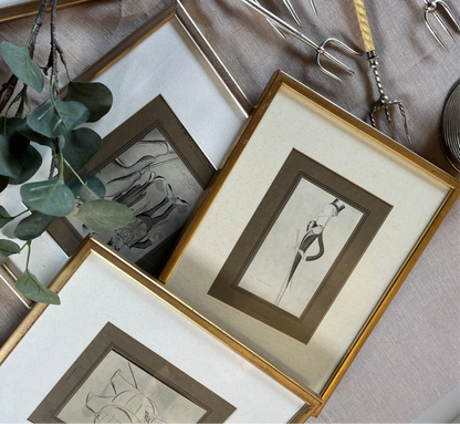 Vintage Framed Caricatures (12 Available)
