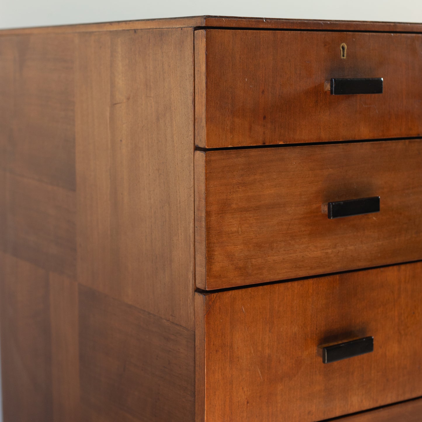 Art Deco Walnut Desk with Tooled Leather Top England c. 1930