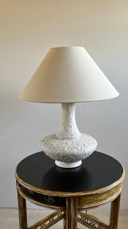 Large French Sculptural Ceramic Table Lamp, c.1970s