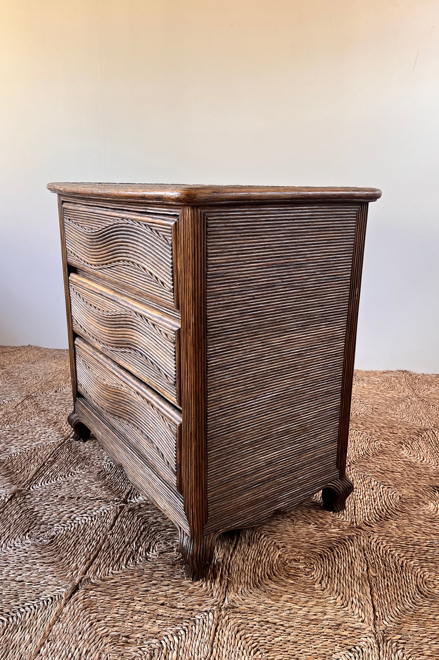 French Pencil Reed Chest C. 1970