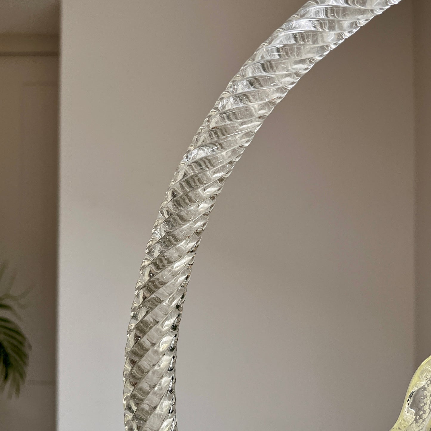 Murano Shell Pendant Light, Attributed to Barovier & Toso