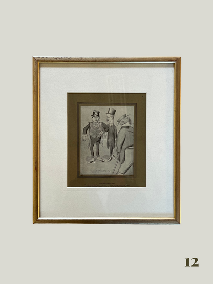 Vintage Framed Caricatures (12 Available)