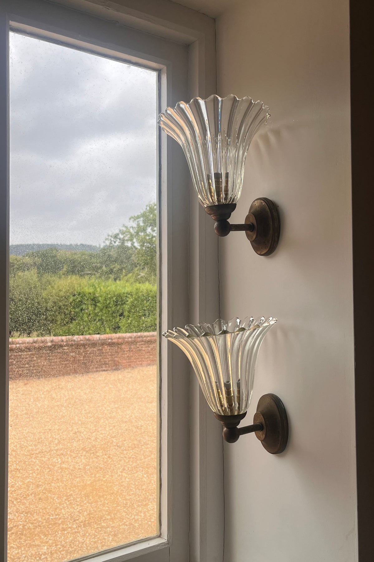 Pair of Mid-Century Italian Murano Wall Lights