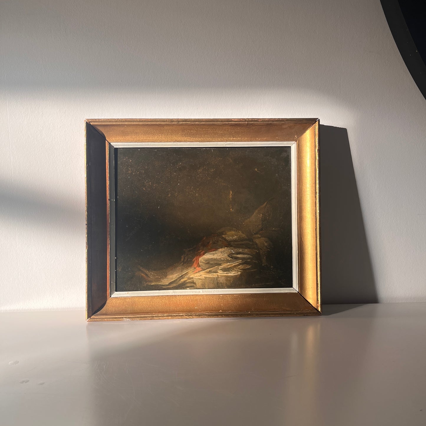 19th Century French Still Life Oil on Board