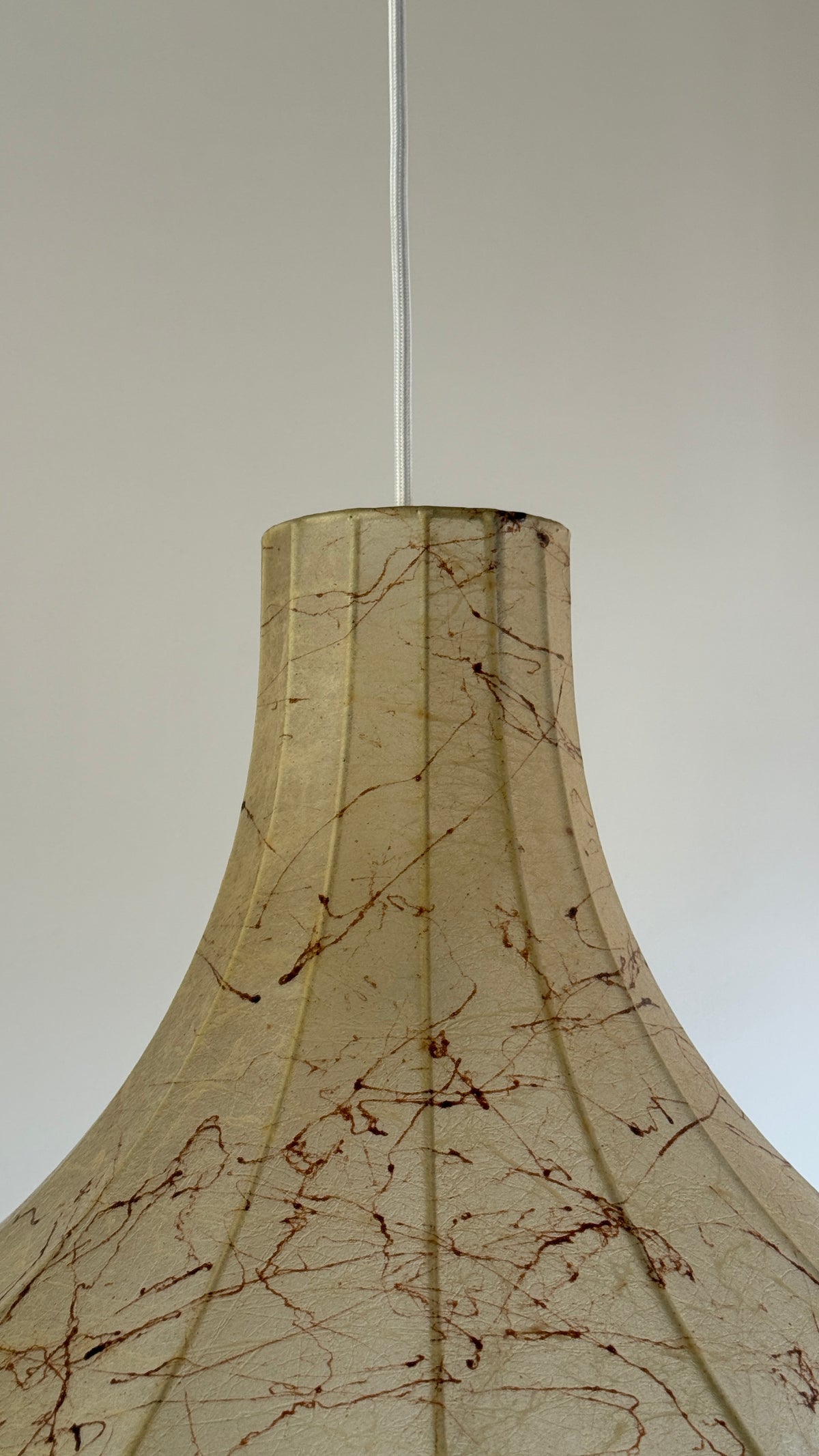 Italian Mid-Century Marbled Cocoon Pendant Lamp, Castiglioni, c.1960s