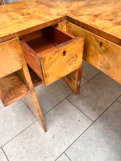 Bespoke Art Deco Walnut Writing/Dressing table. 1934.