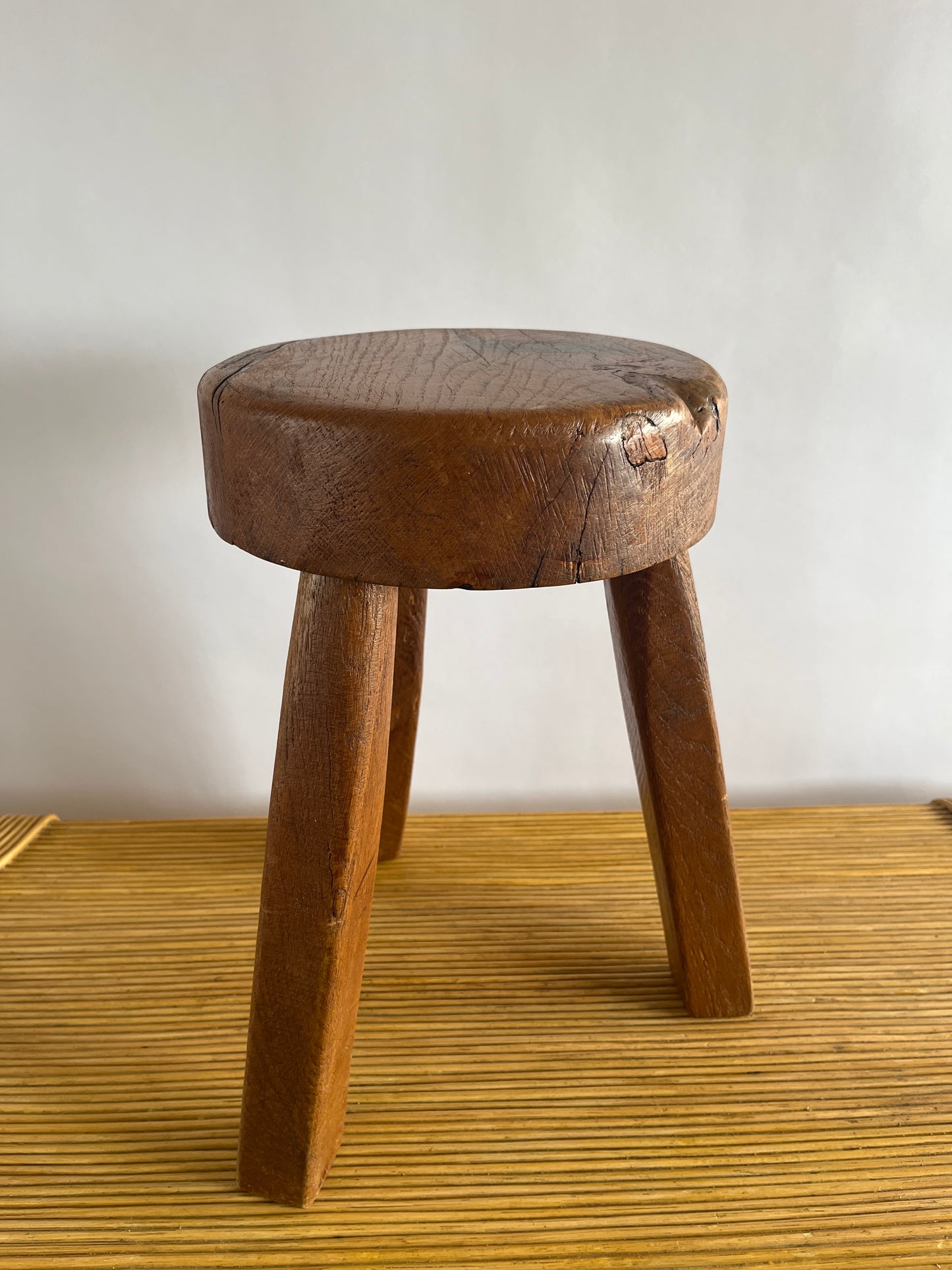 Artisanal French Oak Hock Stool