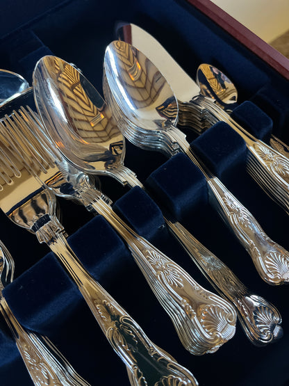 100 Piece Silver Plate Cutlery Set - Viners Shell Motif