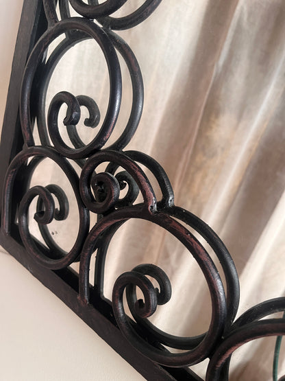 Large French Spiral Forged Mirror