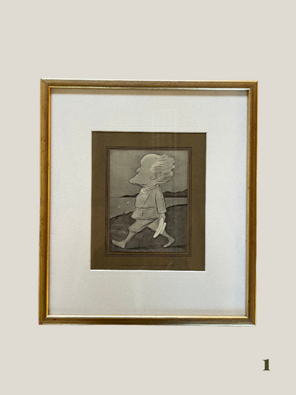 Vintage Framed Caricatures (12 Available)