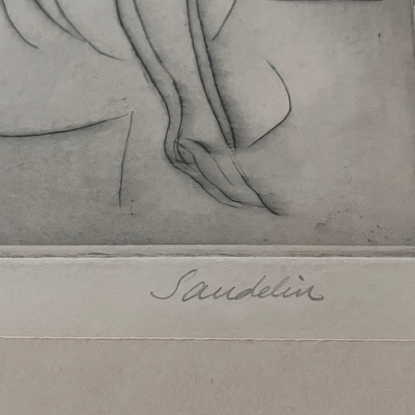 Swedish Etching "Rider" by Börje Sandelin (1926–1970)