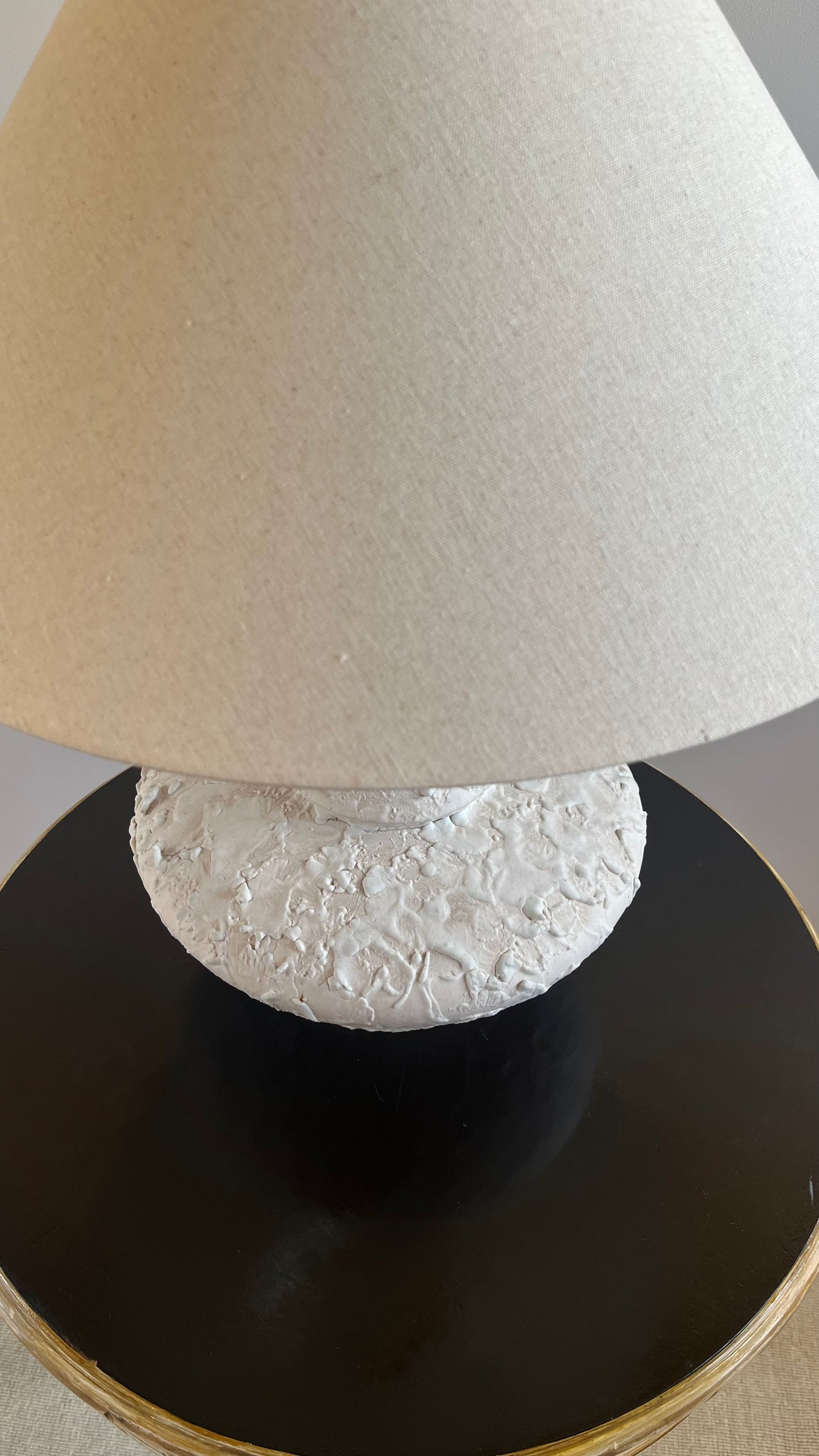 Large French Sculptural Ceramic Table Lamp, c.1970s
