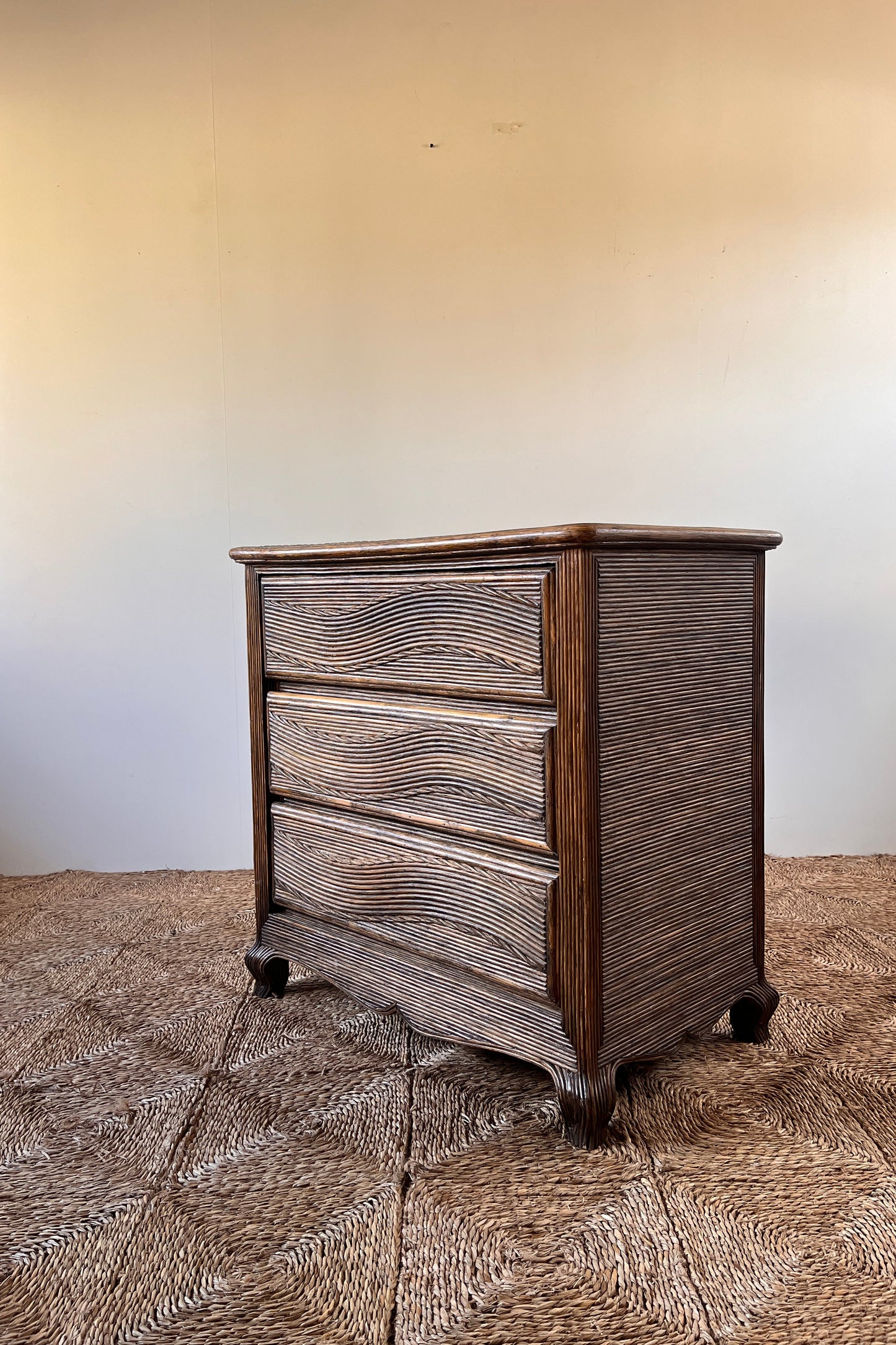 French Pencil Reed Chest C. 1970