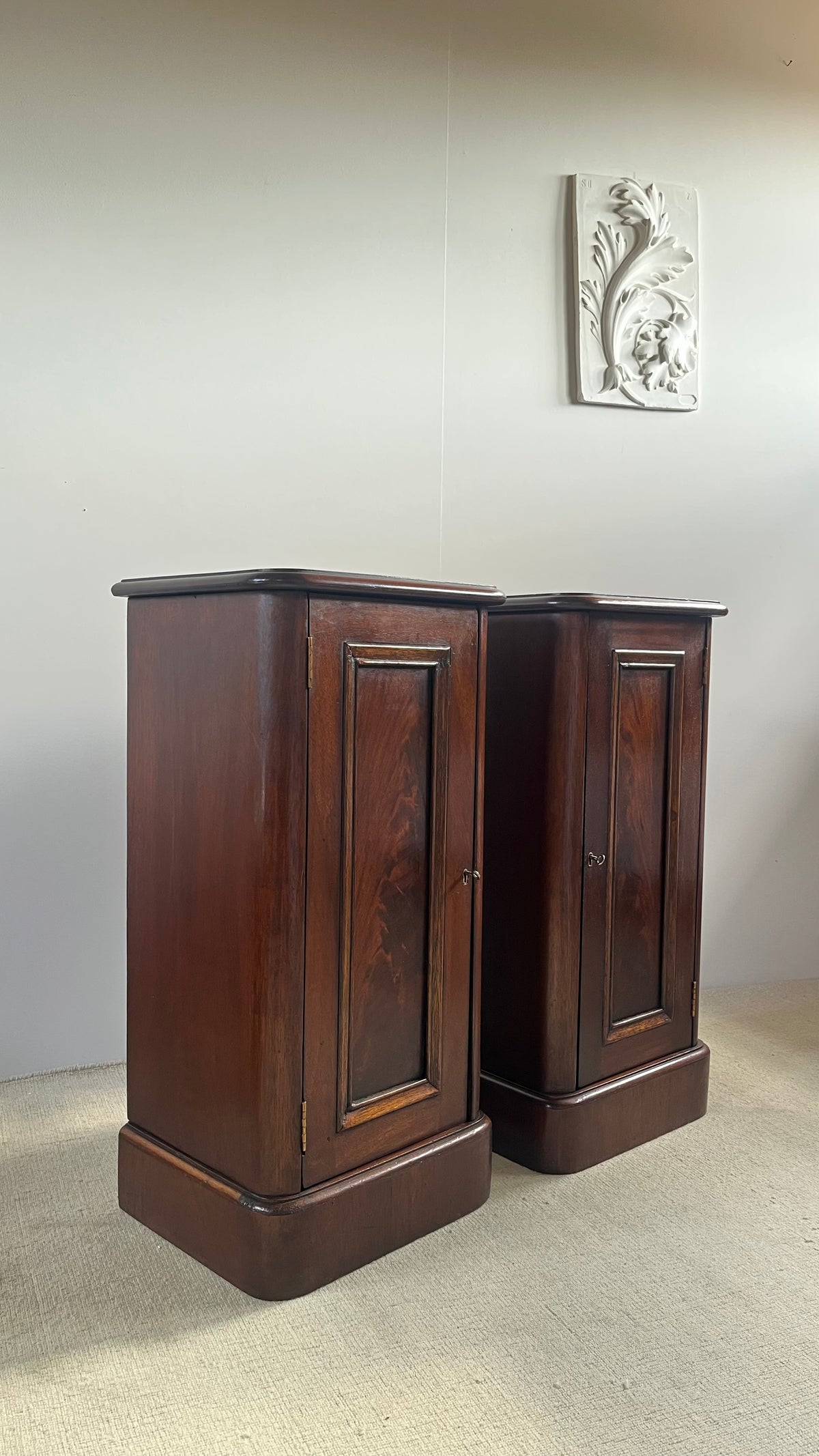 Pair of Late 19th Century Georgian Revival Bedside Cabinets