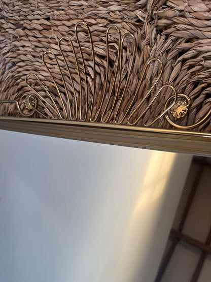 Mid-Century French Brass Framed Mirror