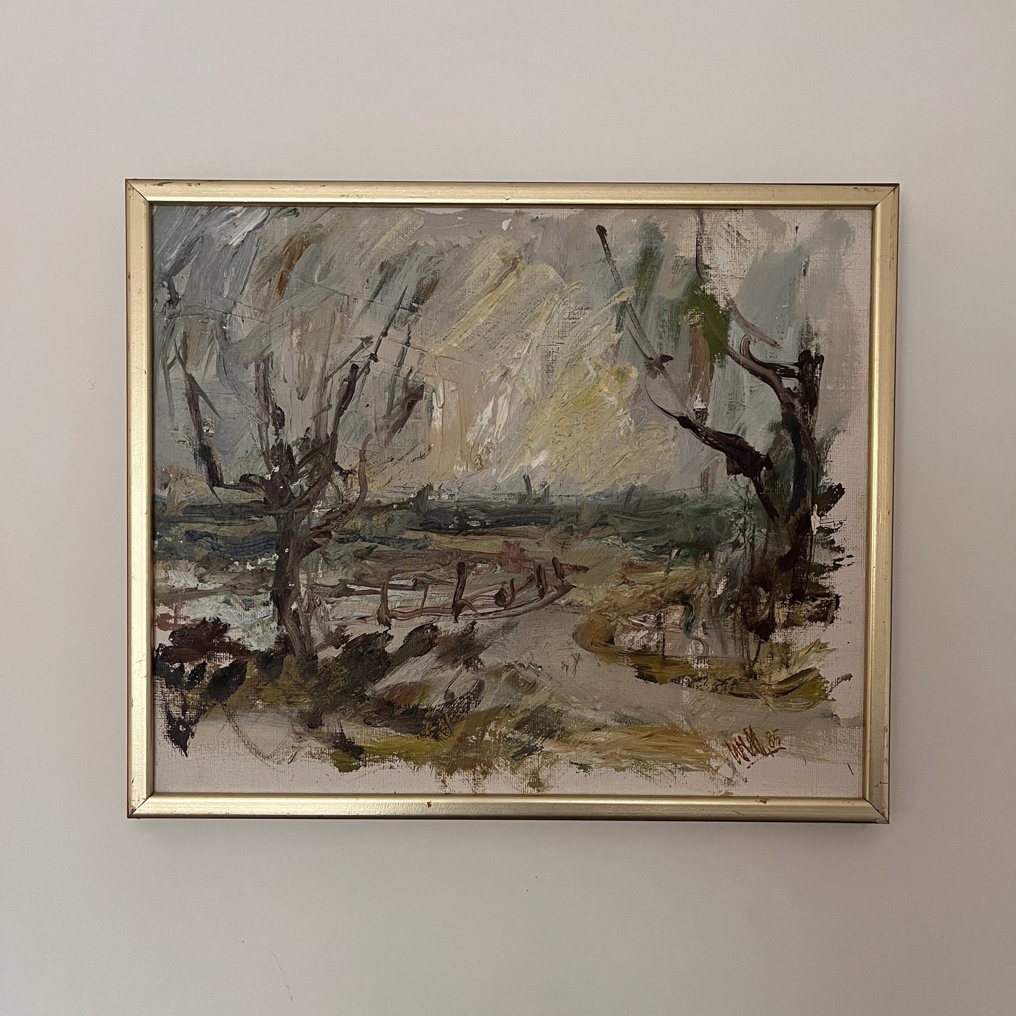 Swedish Oil On Canvas by Owe Wessbohn. 1985.