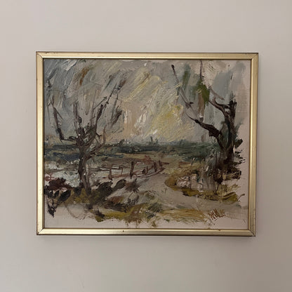 Swedish Oil On Canvas by Owe Wessbohn. 1985.