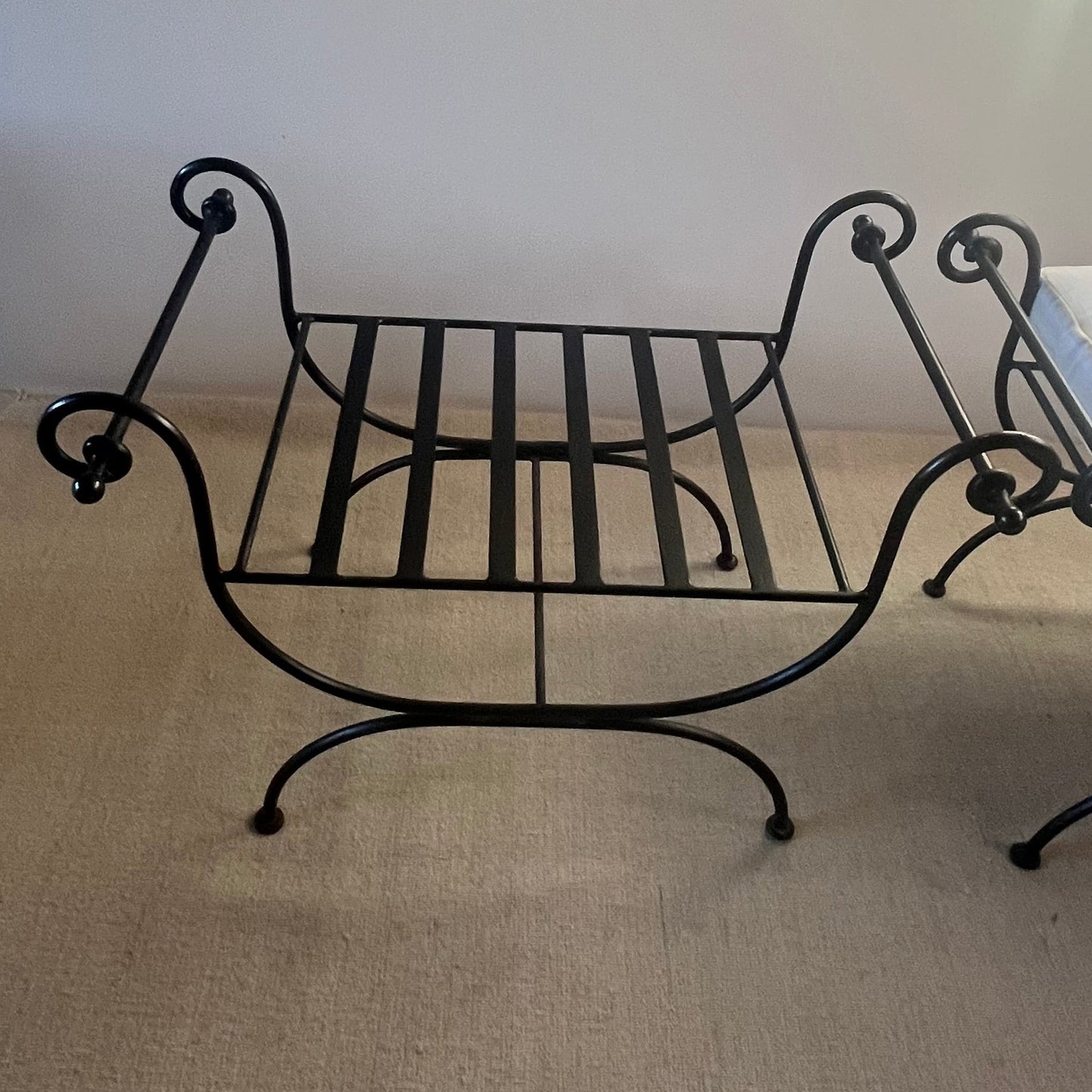 Large Pair of Italian Curule Stools, c.1950