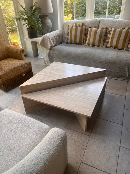 Italian Travertine Modular Table By UP&UP C 1970