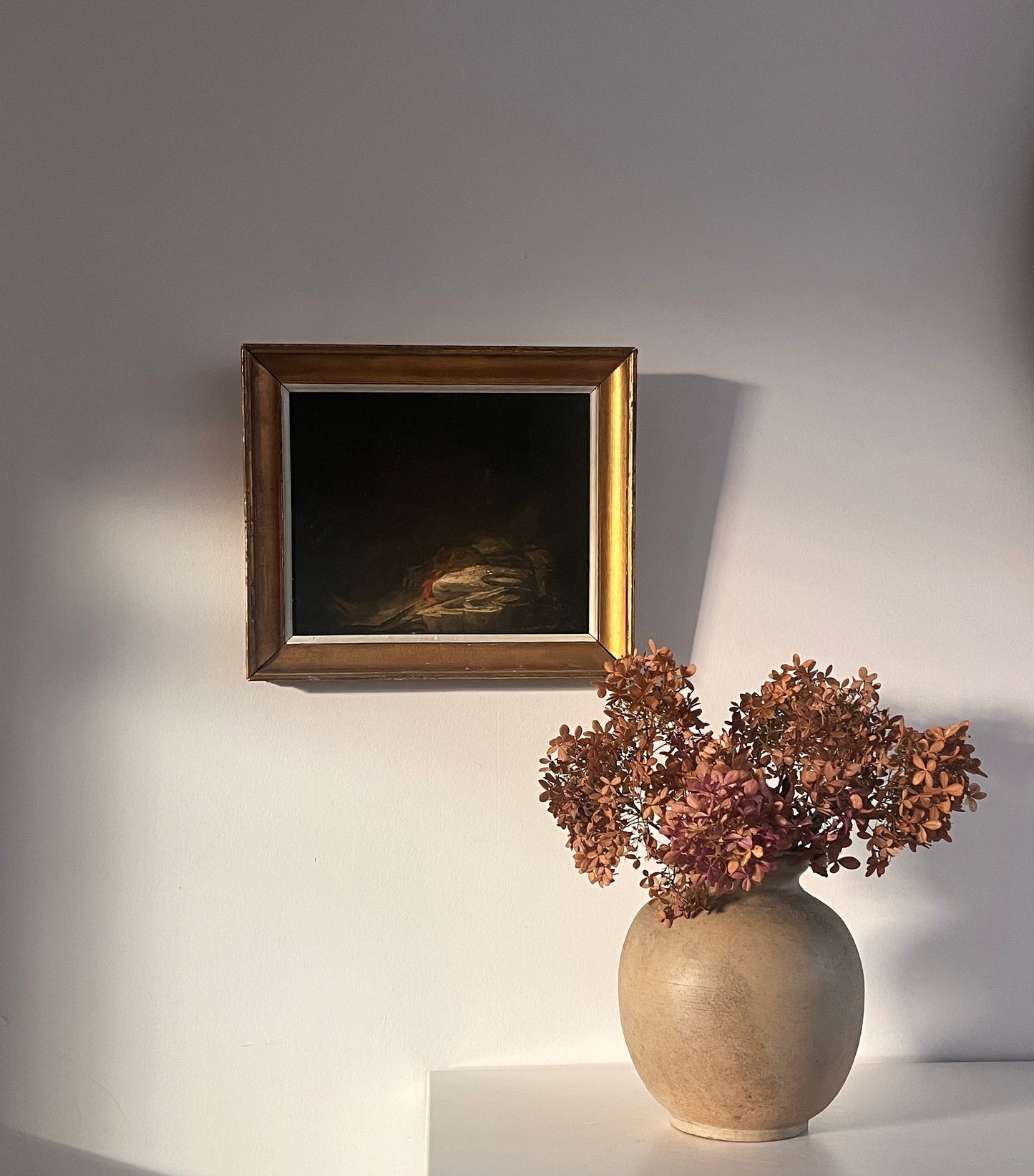 19th Century French Still Life Oil on Board