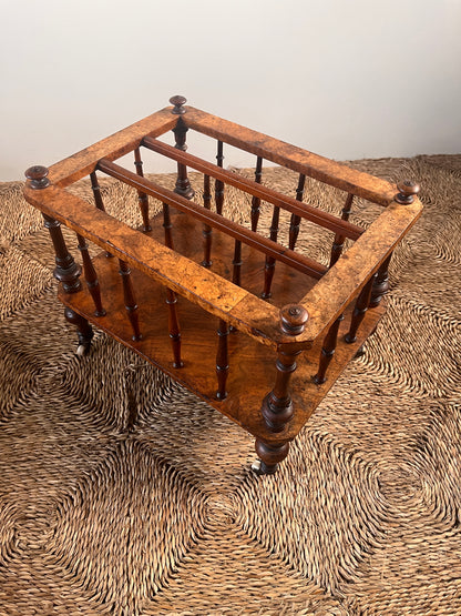 English Burr Walnut Canterbury C.1860