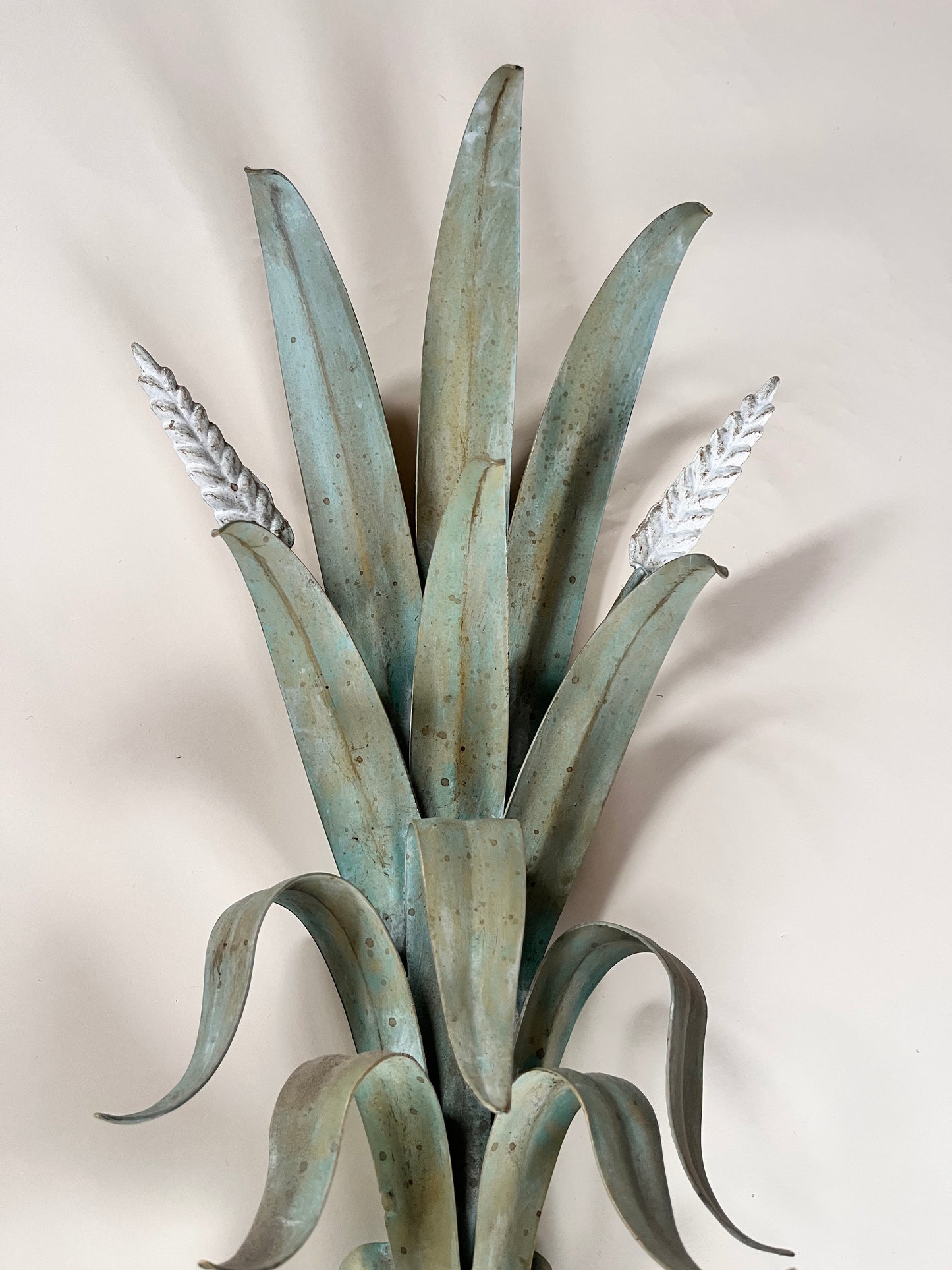 Large Mid-Century French Toleware Sconces (Pair)