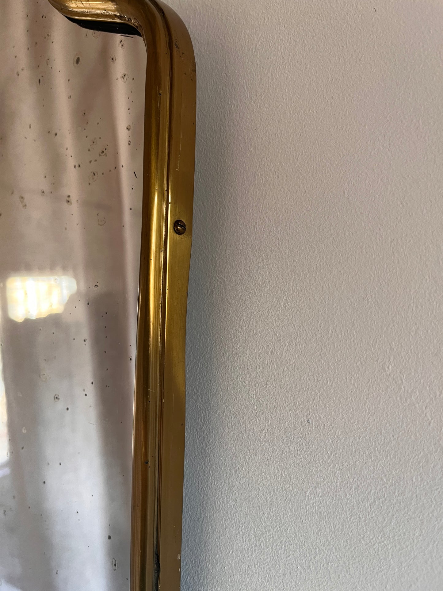 Mid-century Belgian Brass Mirror